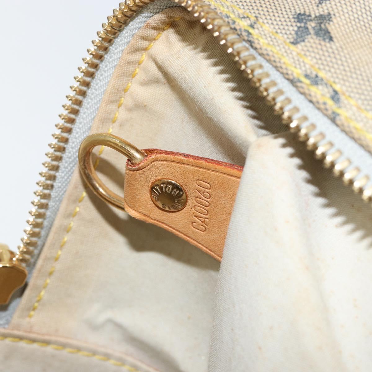 LOUIS VUITTON Monogram Mini Marie Hand Bag Blue M92003 LV Auth th6363
