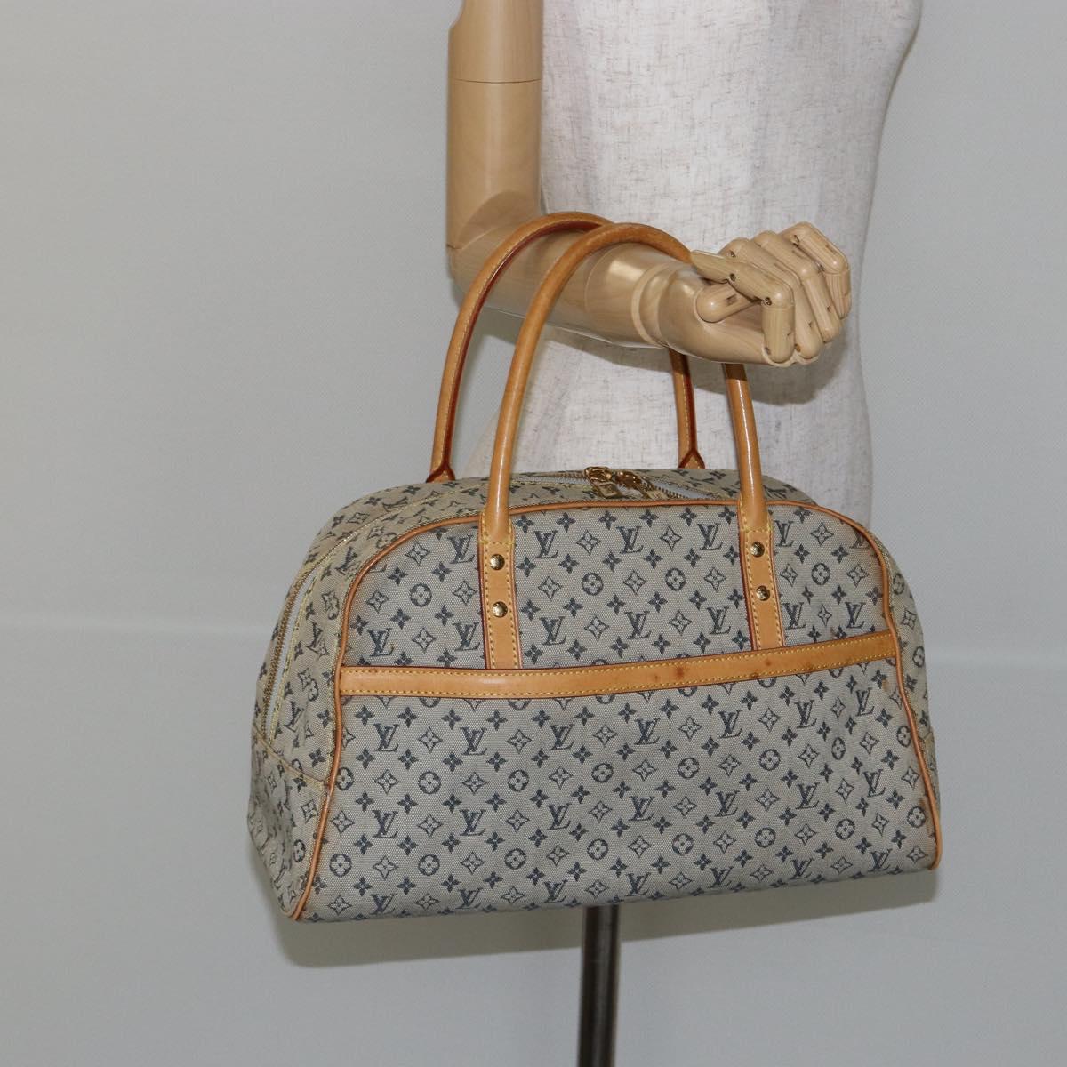 LOUIS VUITTON Monogram Mini Marie Hand Bag Blue M92003 LV Auth th6363
