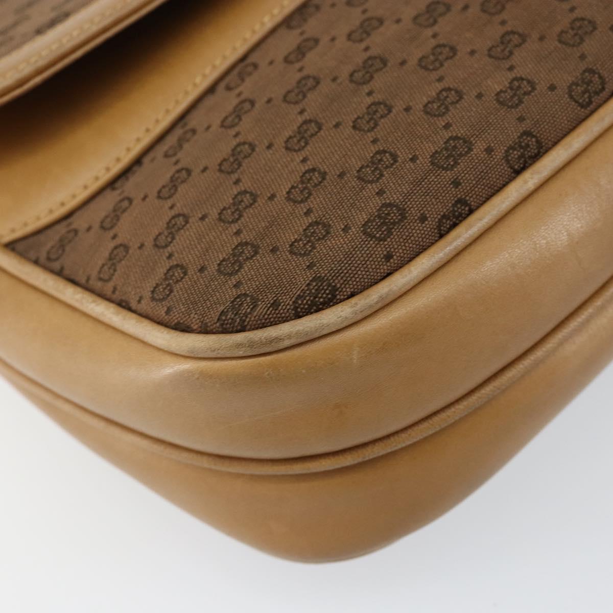 GUCCI Micro GG Canvas Shoulder Bag PVC Beige Gold 30 001 3627 Auth th6366