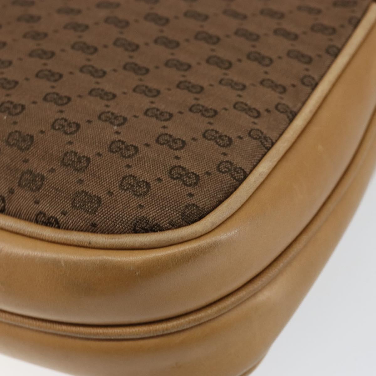 GUCCI Micro GG Canvas Shoulder Bag PVC Beige Gold 30 001 3627 Auth th6366