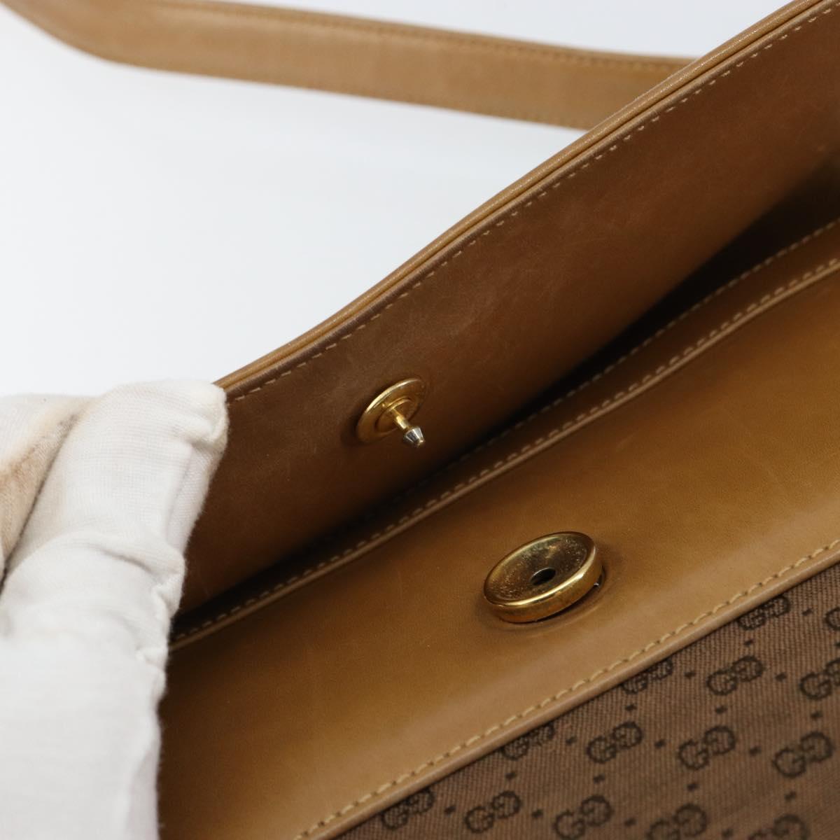 GUCCI Micro GG Canvas Shoulder Bag PVC Beige Gold 30 001 3627 Auth th6366