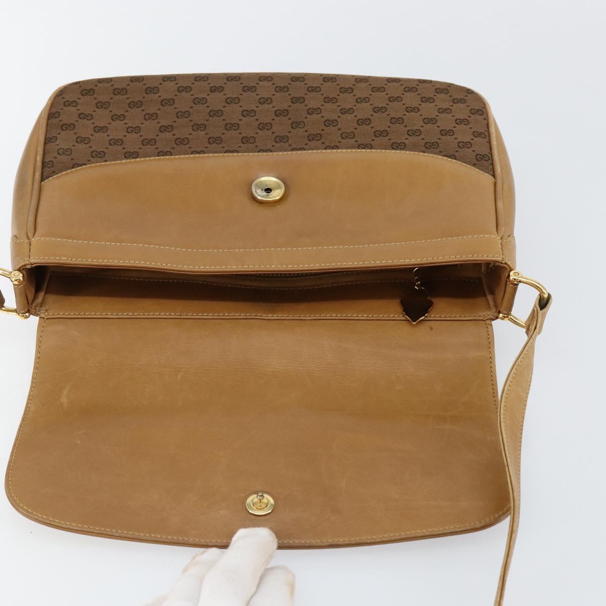 GUCCI Micro GG Canvas Shoulder Bag PVC Beige Gold 30 001 3627 Auth th6366