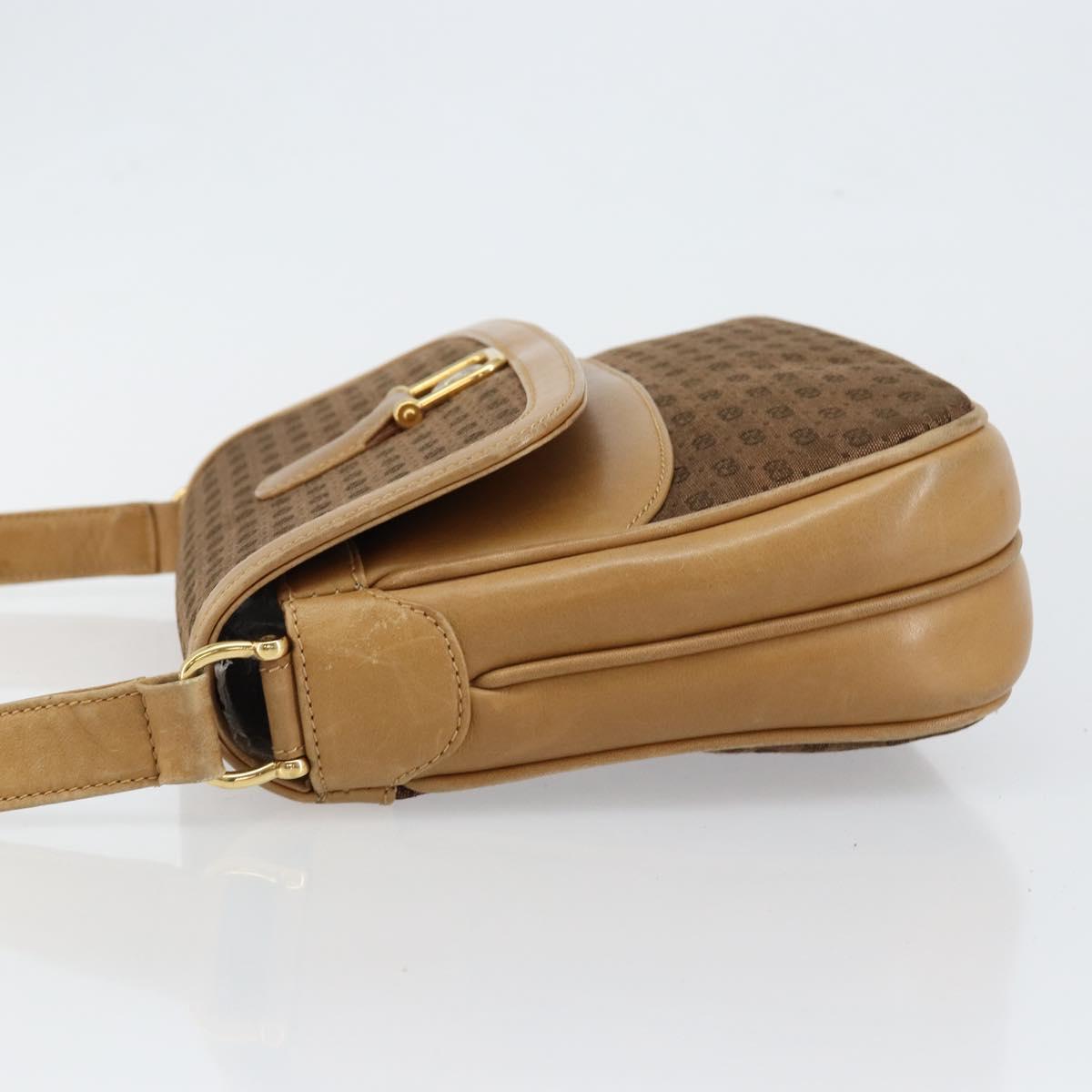 GUCCI Micro GG Canvas Shoulder Bag PVC Beige Gold 30 001 3627 Auth th6366