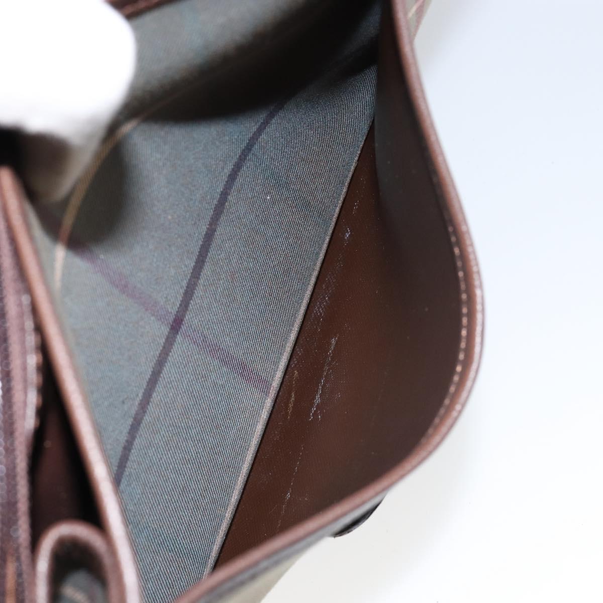 Burberrys Nova Check Shoulder Bag Canvas Beige Gold Auth th6370