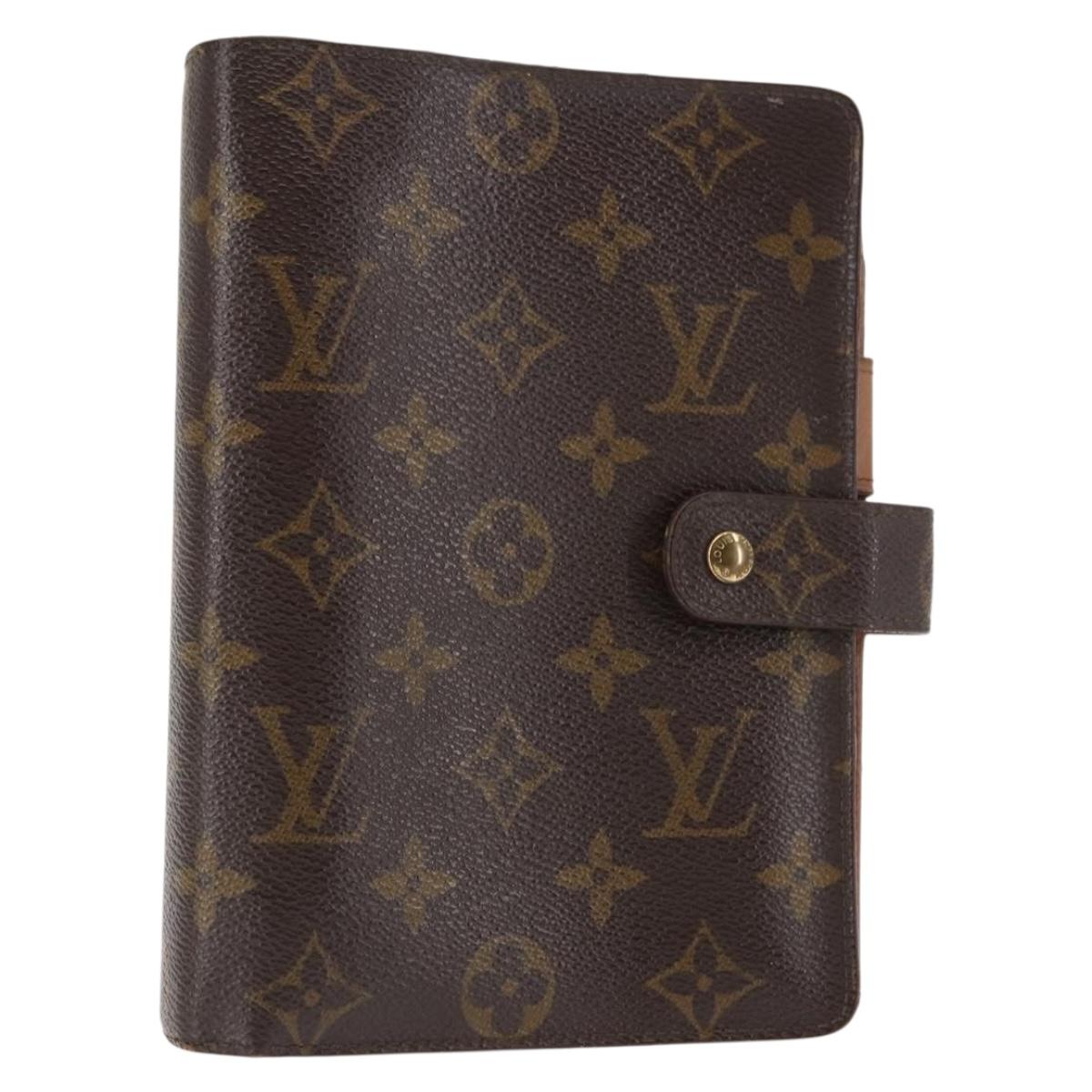 LOUIS VUITTON Monogram Agenda MM Day Planner Cover R20105 LV Auth th6375