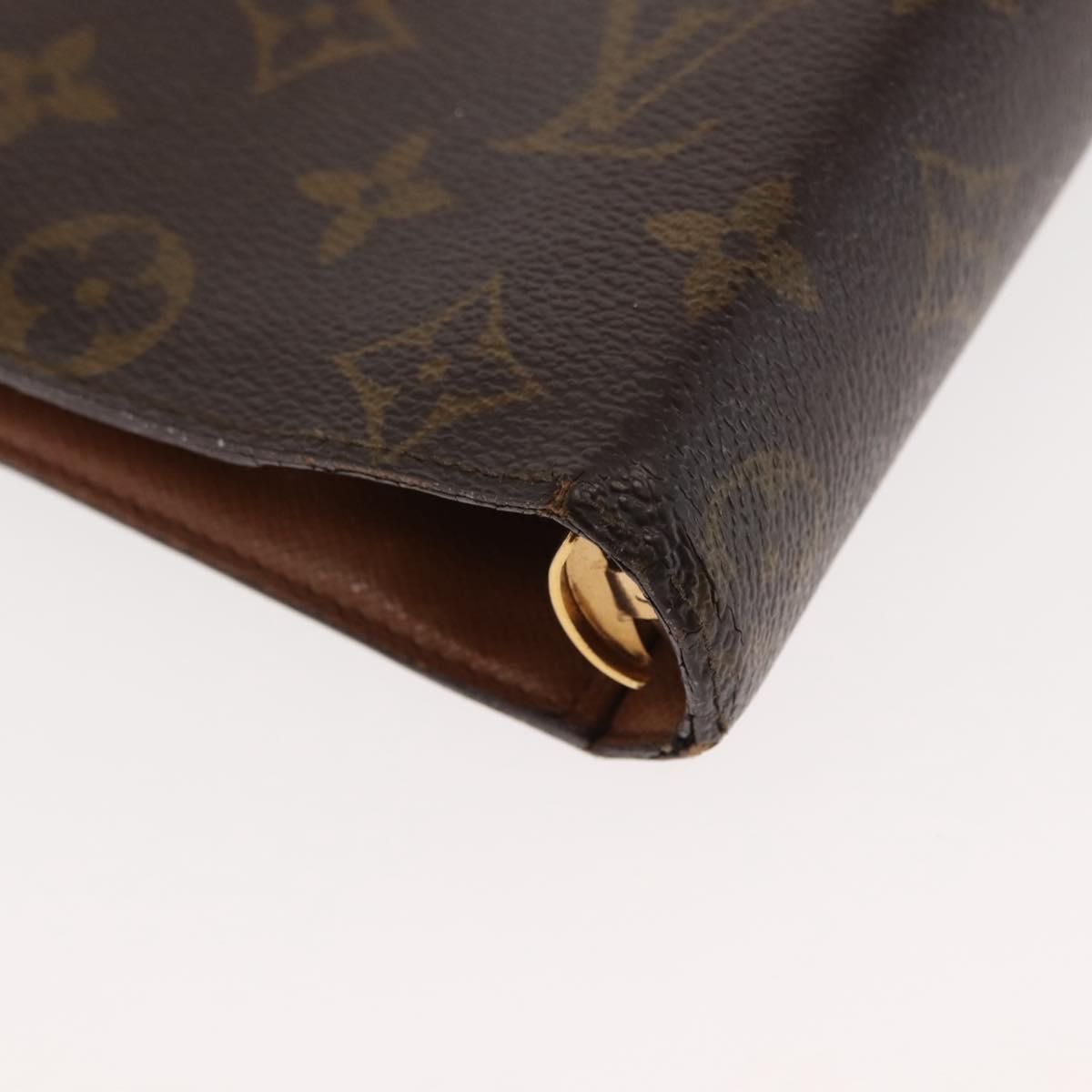 LOUIS VUITTON Monogram Agenda MM Day Planner Cover R20105 LV Auth th6375