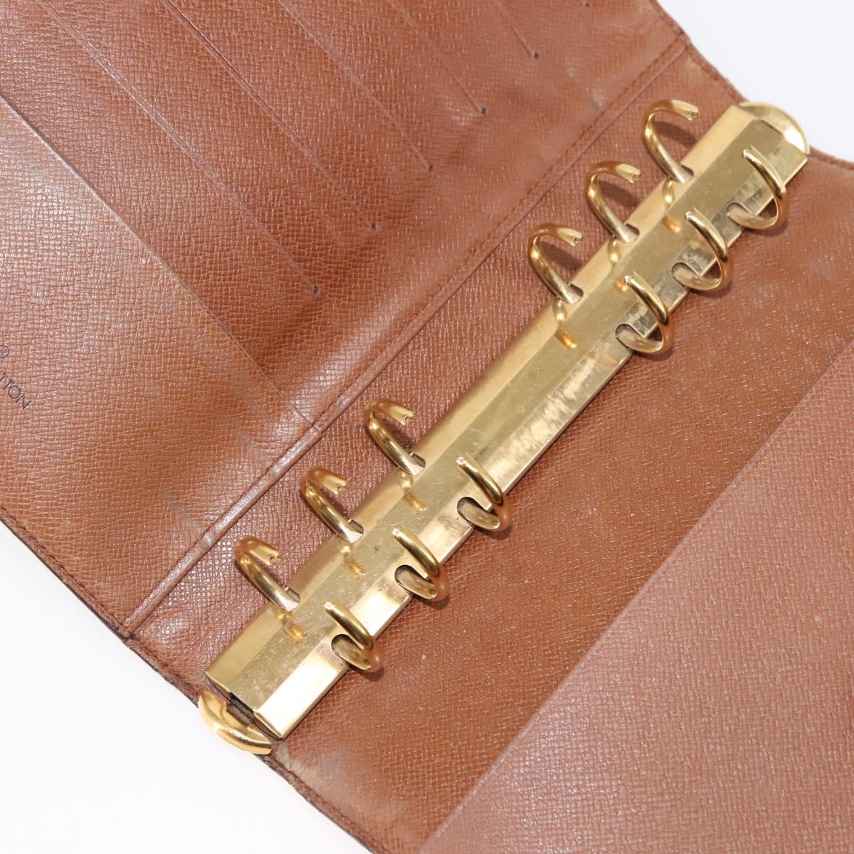 LOUIS VUITTON Monogram Agenda MM Day Planner Cover R20105 LV Auth th6375
