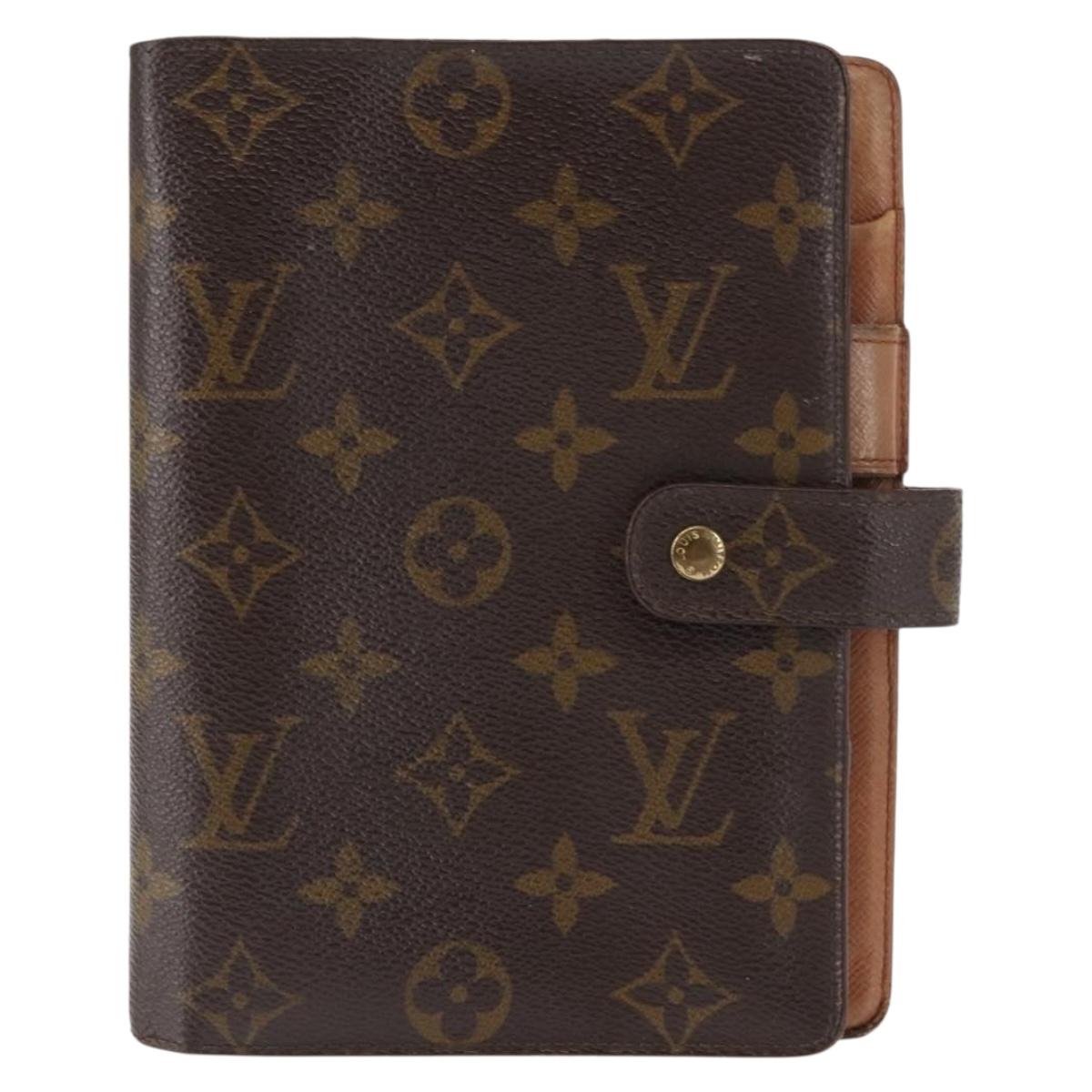 LOUIS VUITTON Monogram Agenda MM Day Planner Cover R20105 LV Auth th6375