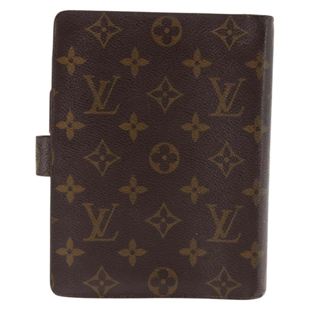LOUIS VUITTON Monogram Agenda MM Day Planner Cover R20105 LV Auth th6375