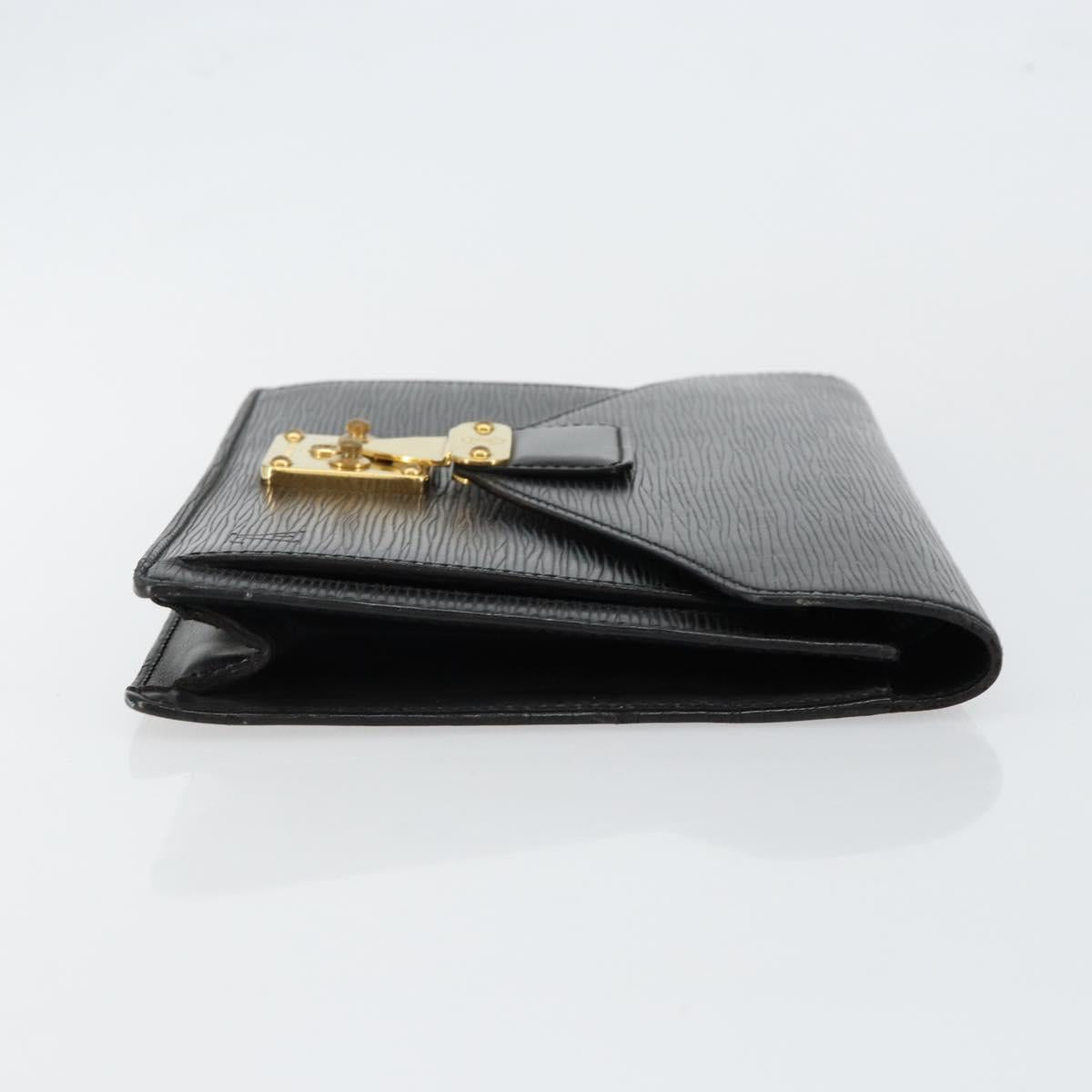 LOUIS VUITTON Epi Serie Dragonne Clutch Bag Black Noir M52612 LV Auth th6377