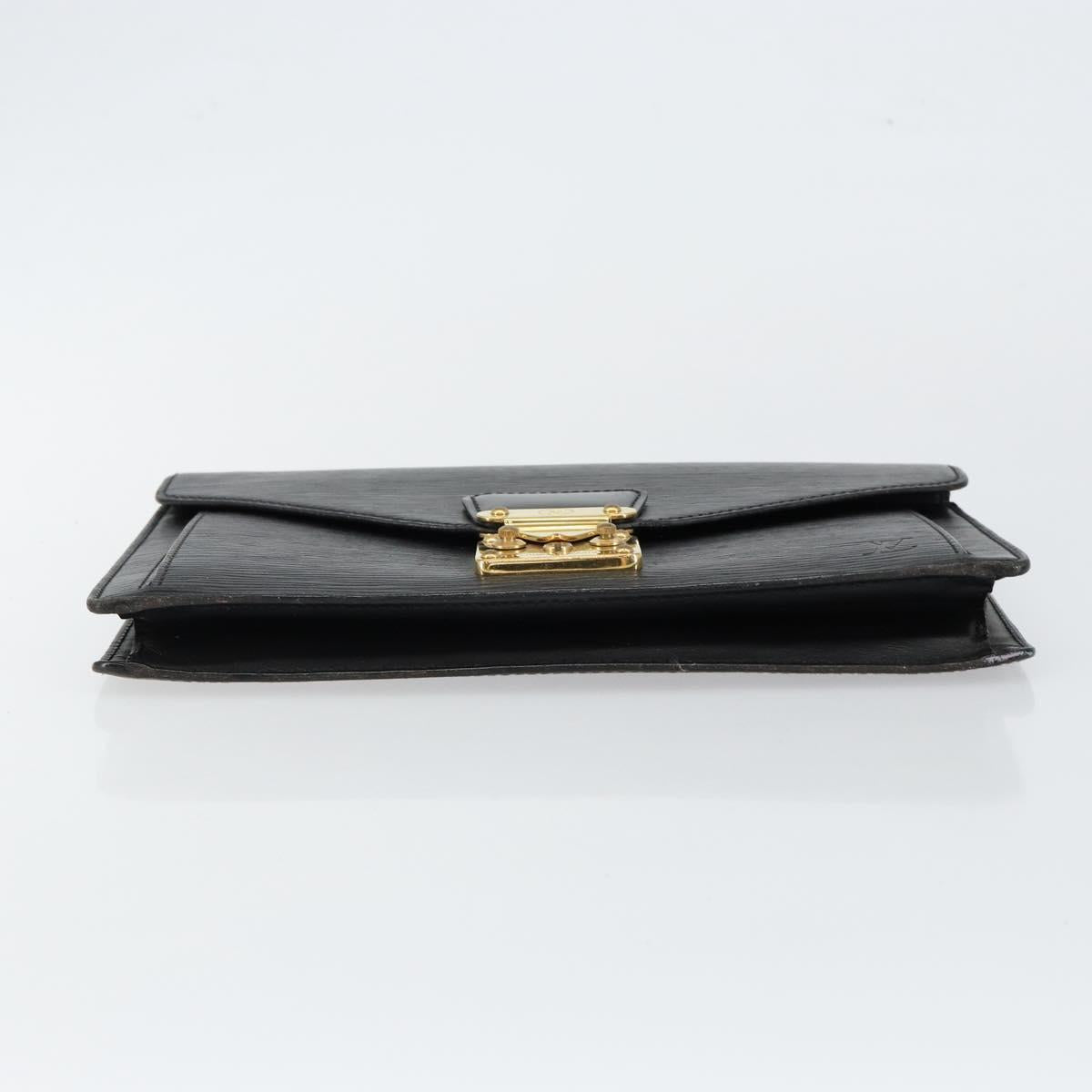 LOUIS VUITTON Epi Serie Dragonne Clutch Bag Black Noir M52612 LV Auth th6377