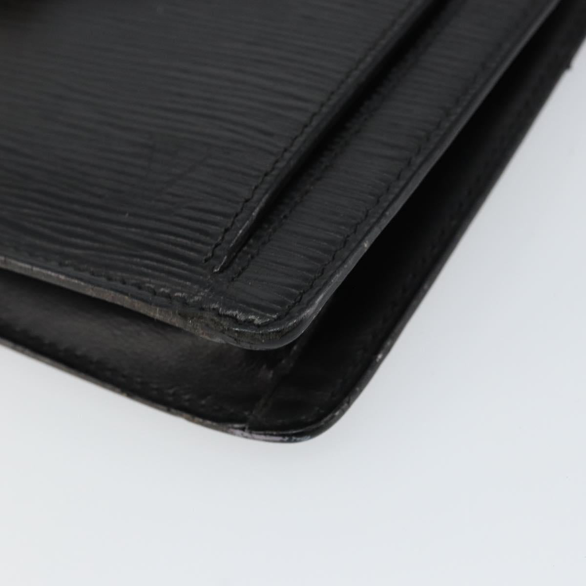 LOUIS VUITTON Epi Serie Dragonne Clutch Bag Black Noir M52612 LV Auth th6377