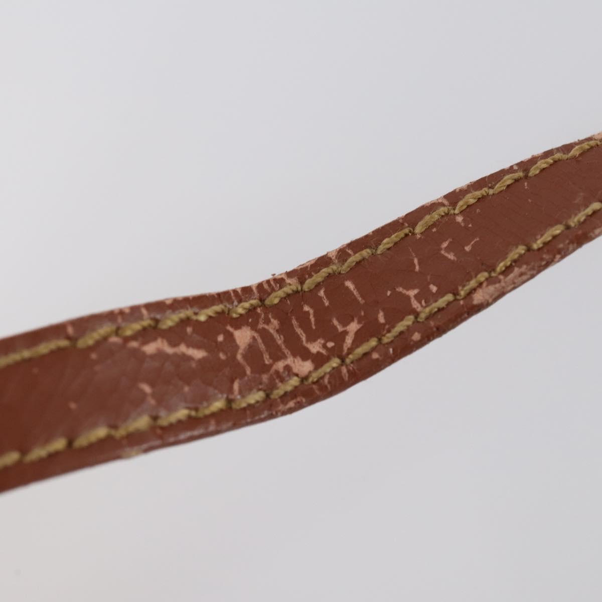 FENDI Pecan Canvas Hand Bag PVC 2way Black Brown Auth th6378