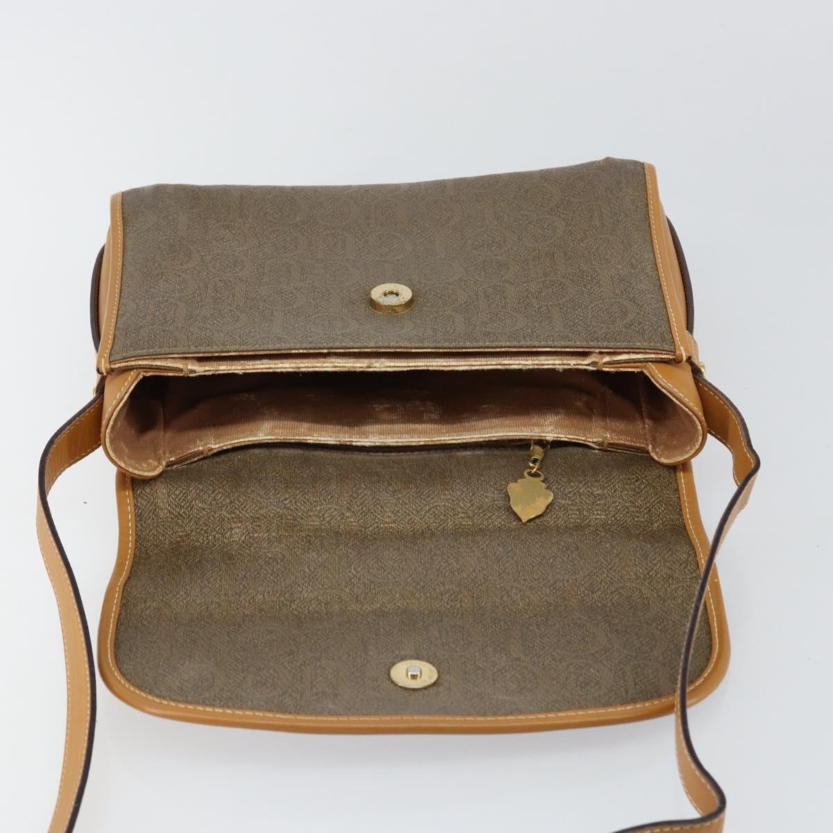 GUCCI Shoulder Bag Canvas Leather Beige Gold 001 14 0712 Auth th6380