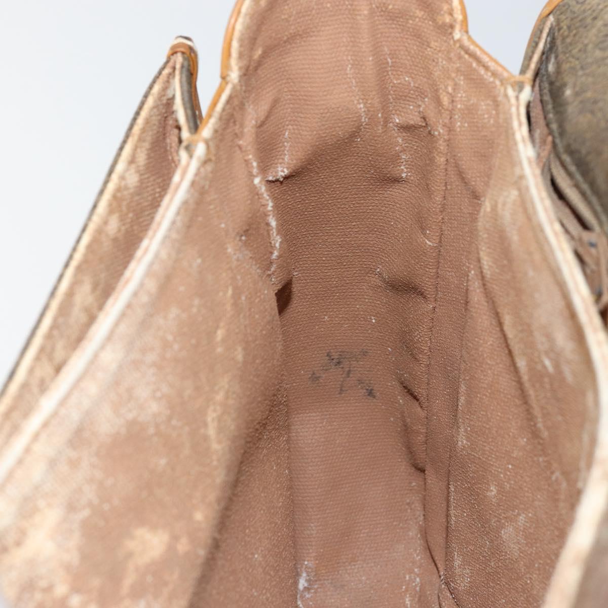 GUCCI Shoulder Bag Canvas Leather Beige Gold 001 14 0712 Auth th6380