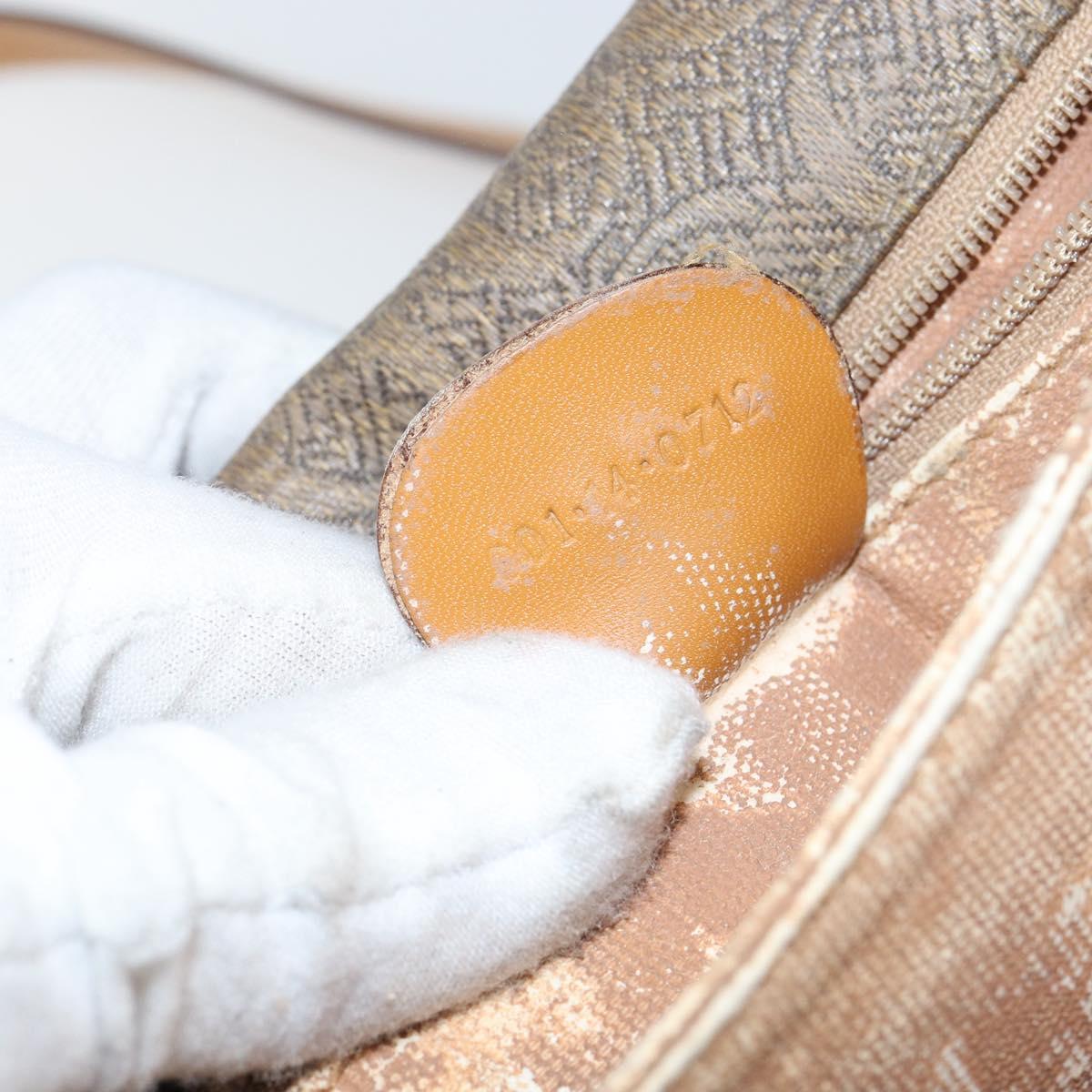 GUCCI Shoulder Bag Canvas Leather Beige Gold 001 14 0712 Auth th6380