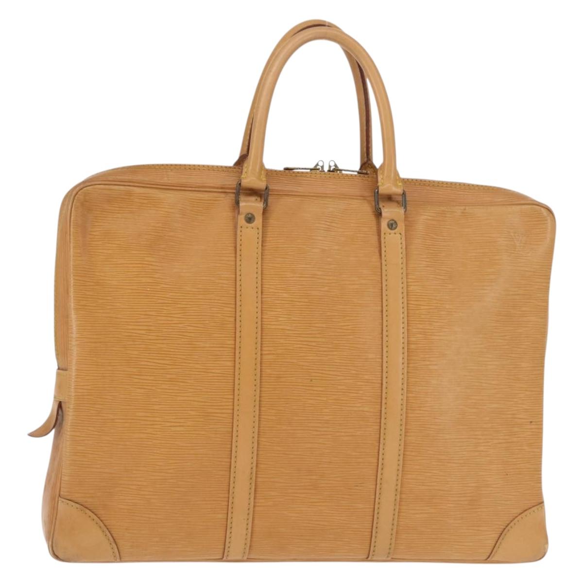 LOUIS VUITTON Epi Porte Documents Voyage Business Bag Beige M54476 Auth th6381