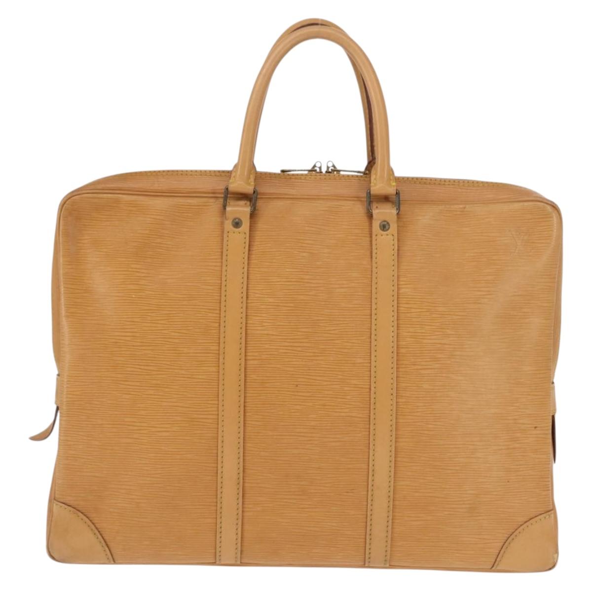 LOUIS VUITTON Epi Porte Documents Voyage Business Bag Beige M54476 Auth th6381
