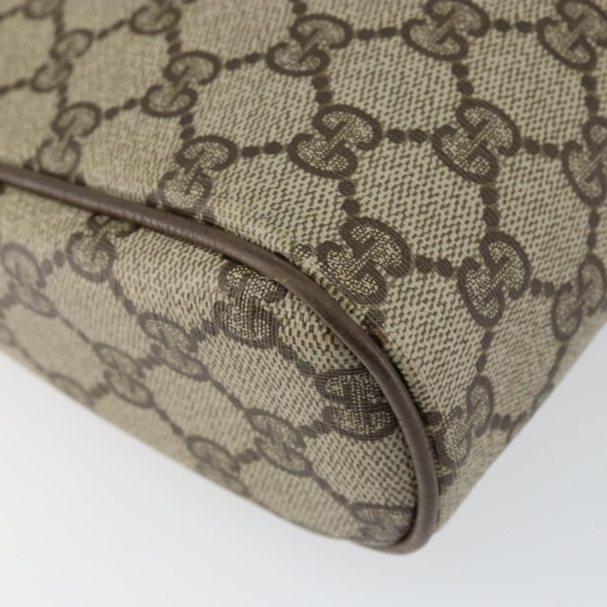 GUCCI GG Supreme Web Sherry Line Clutch Bag PVC Beige Red 89 01 012 Auth th6382