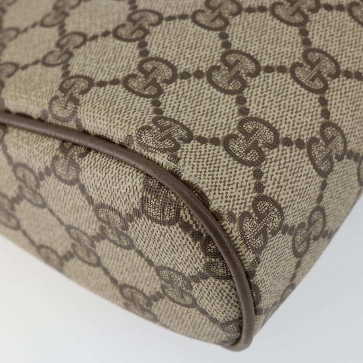 GUCCI GG Supreme Web Sherry Line Clutch Bag PVC Beige Red 89 01 012 Auth th6382