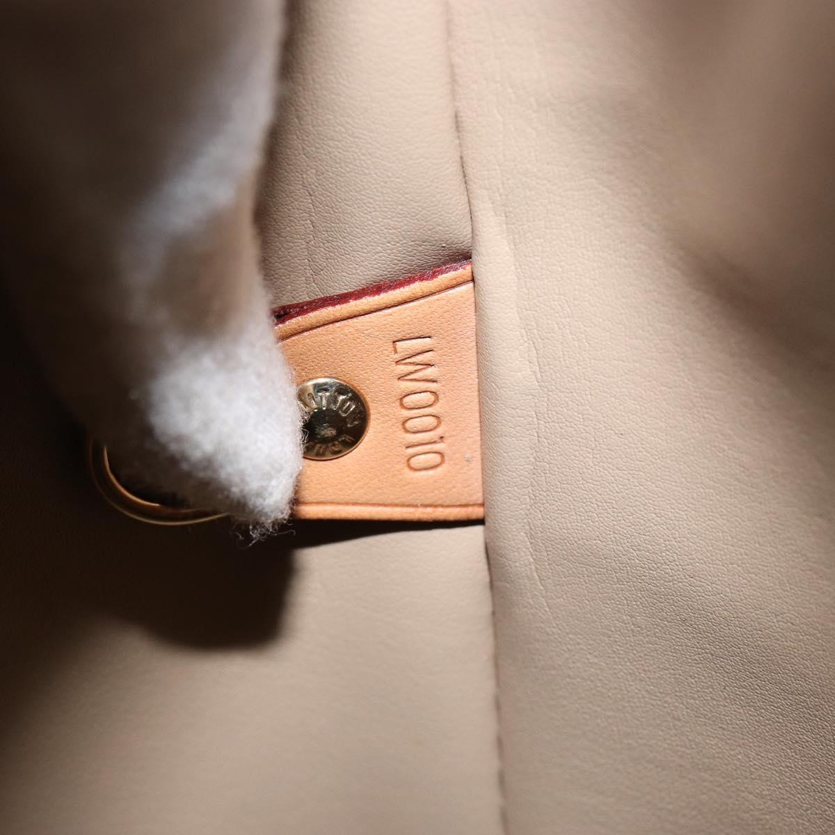 LOUIS VUITTON Monogram Vernis Houston Hand Bag Beige M91004 LV Auth th6384