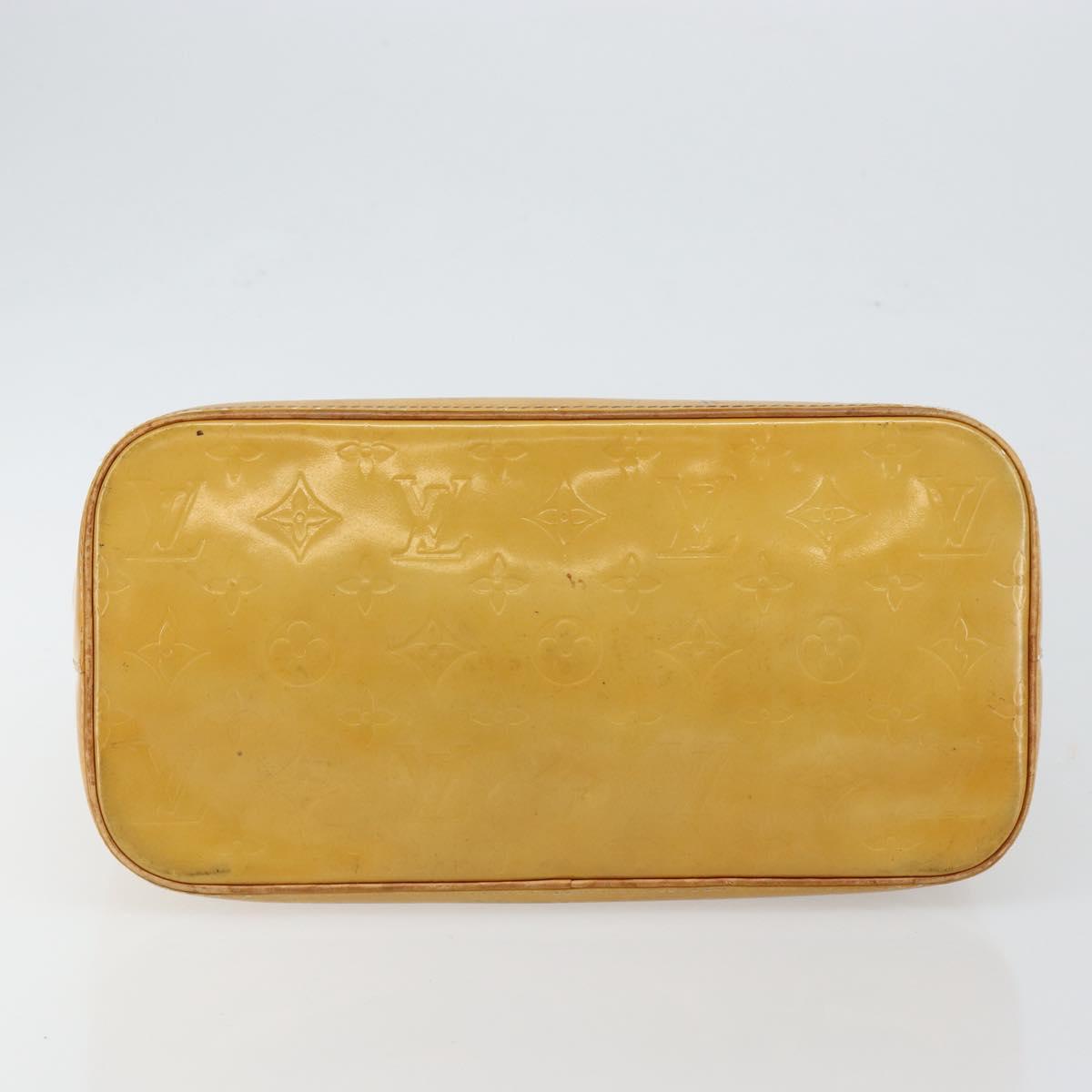 LOUIS VUITTON Monogram Vernis Houston Hand Bag Beige M91004 LV Auth th6384