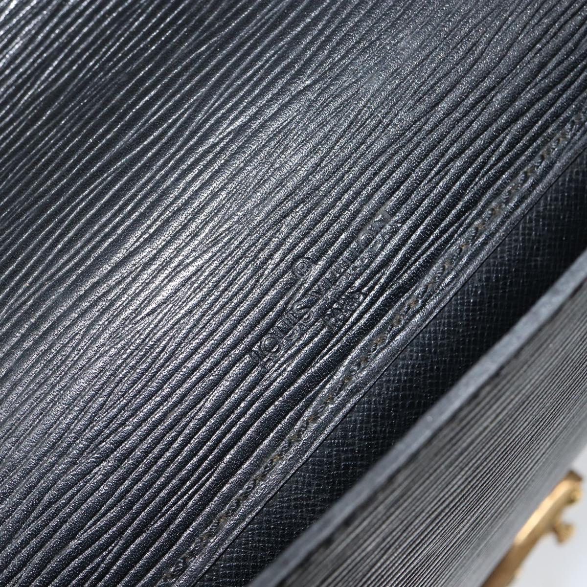 LOUIS VUITTON Epi Porte Documents Senateur Briefcase Black M54452 LV Auth th6385