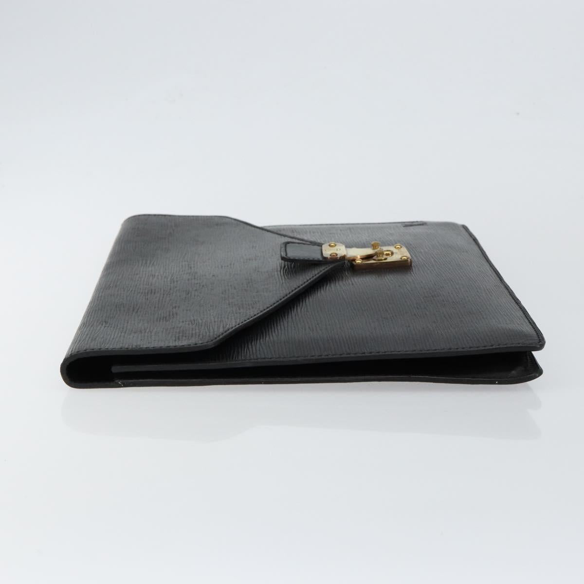 LOUIS VUITTON Epi Porte Documents Senateur Briefcase Black M54452 LV Auth th6385