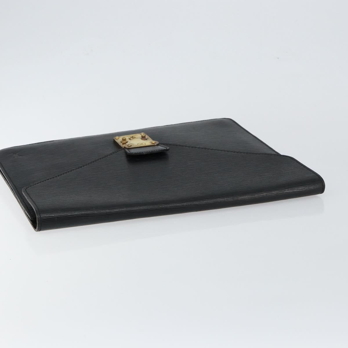 LOUIS VUITTON Epi Porte Documents Senateur Briefcase Black M54452 LV Auth th6385