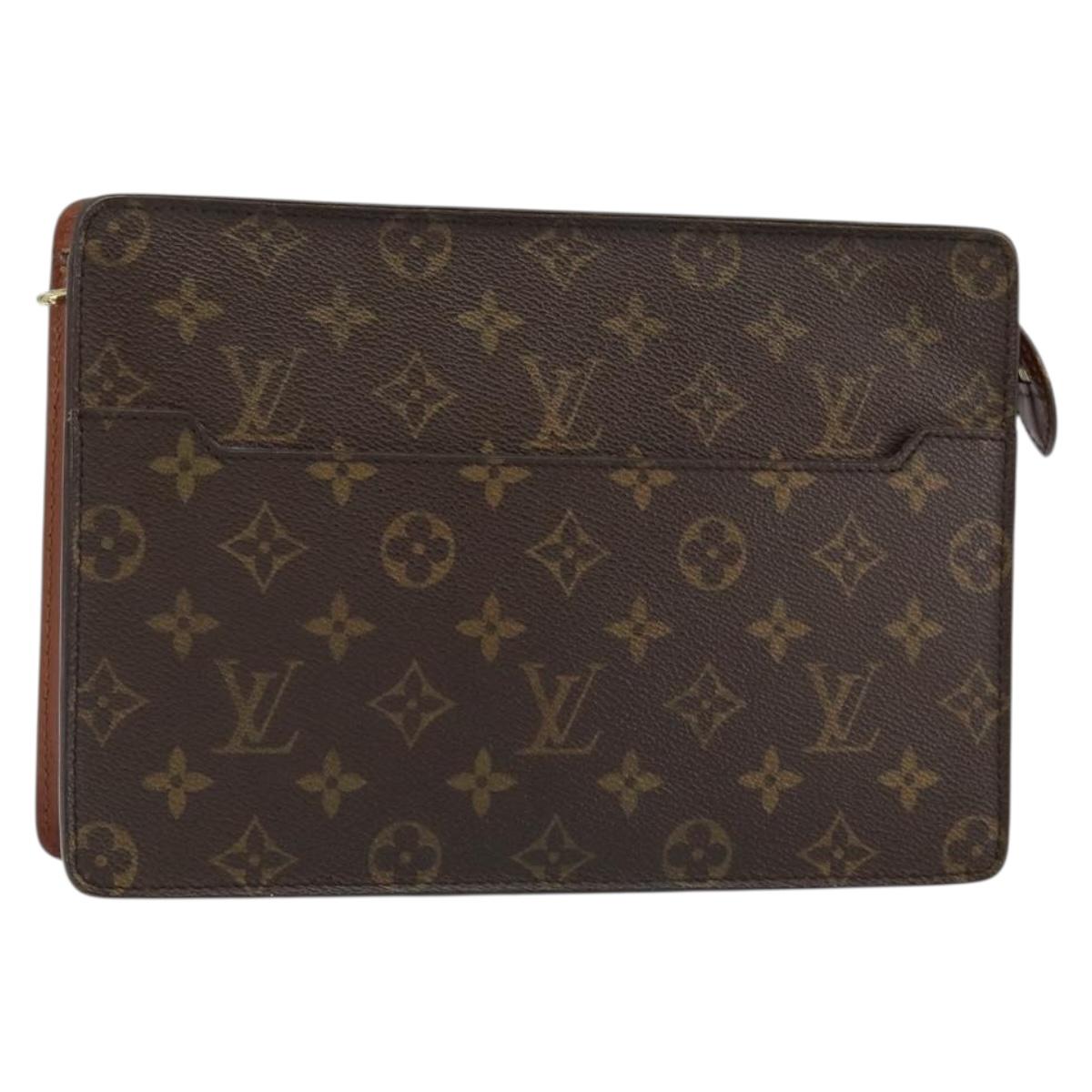 LOUIS VUITTON Monogram Pochette Homme Clutch Bag M51795 LV Auth th6394