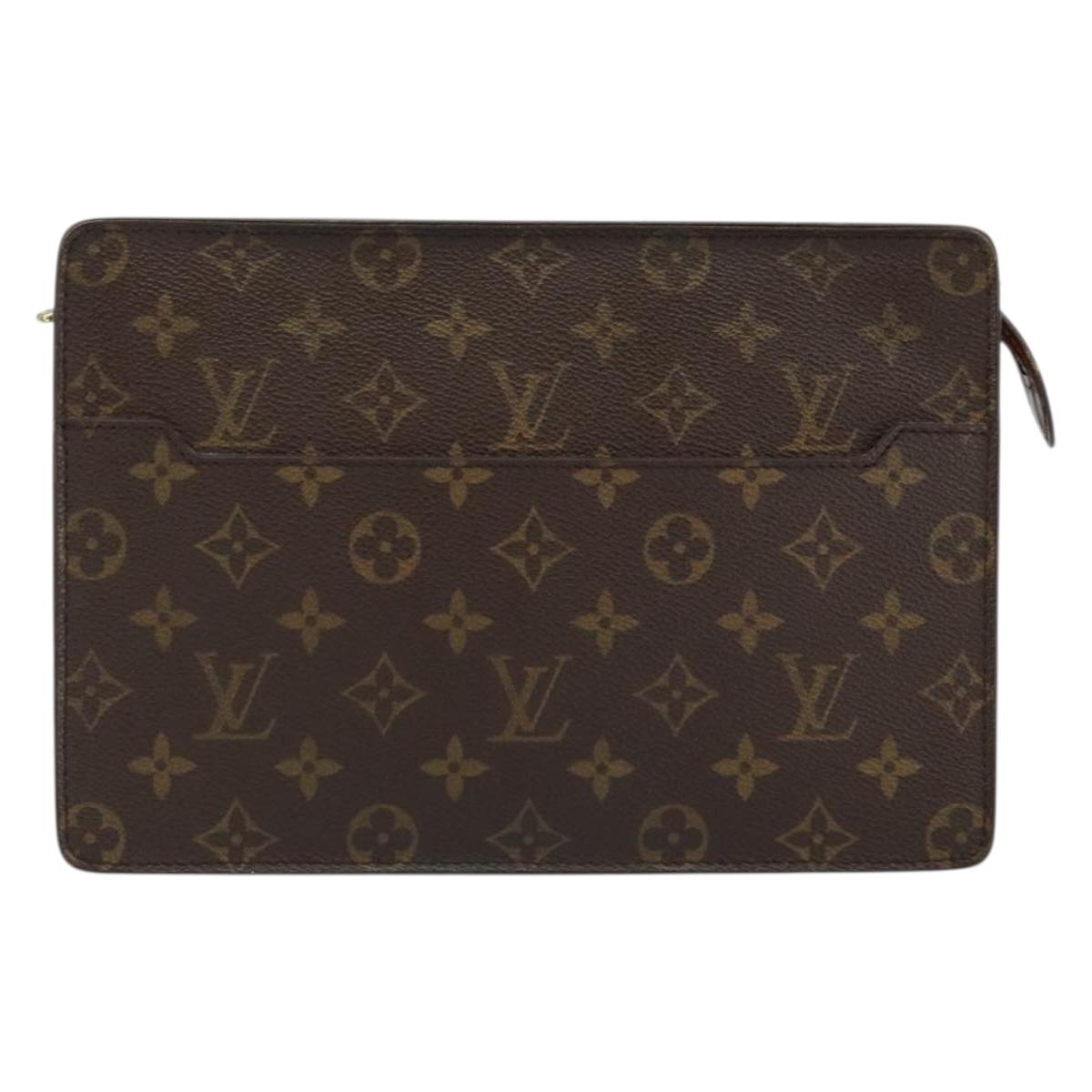 LOUIS VUITTON Monogram Pochette Homme Clutch Bag M51795 LV Auth th6394