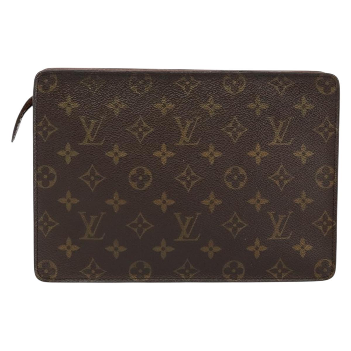 LOUIS VUITTON Monogram Pochette Homme Clutch Bag M51795 LV Auth th6394