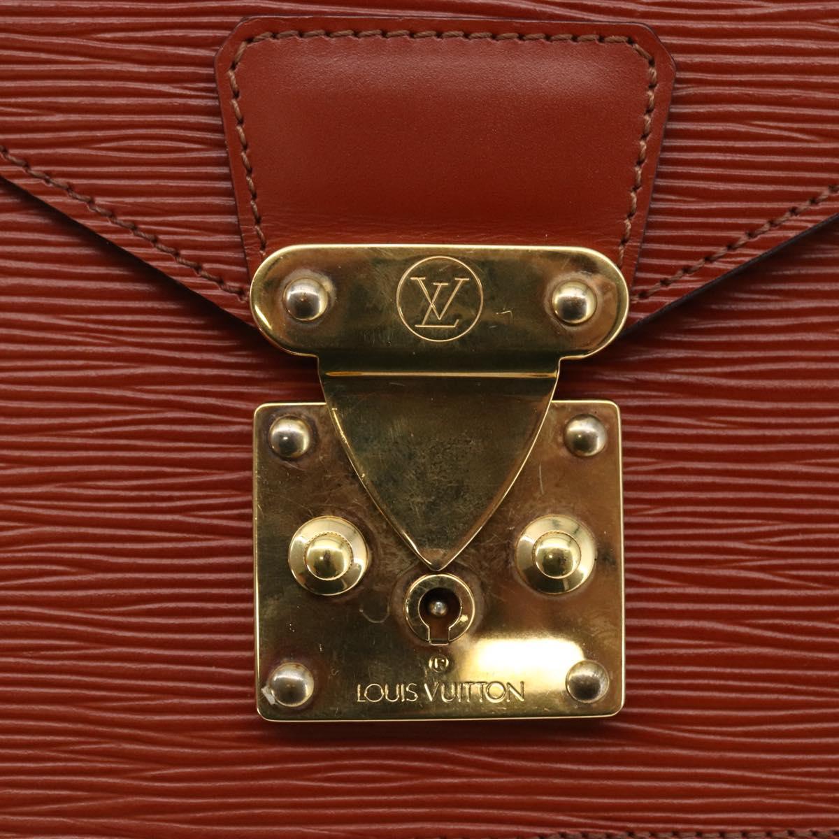 LOUIS VUITTON Epi Serie Dragonne Clutch Bag Kenya Brown M52613 LV Auth th6396