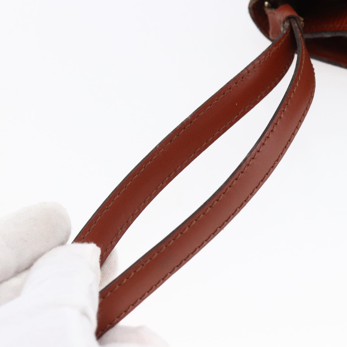 LOUIS VUITTON Epi Serie Dragonne Clutch Bag Kenya Brown M52613 LV Auth th6396