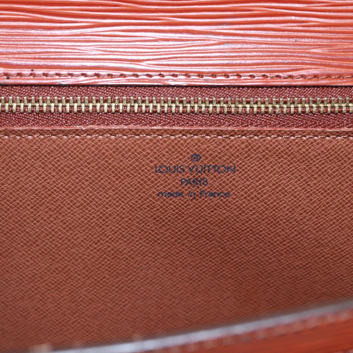 LOUIS VUITTON Epi Serie Dragonne Clutch Bag Kenya Brown M52613 LV Auth th6396
