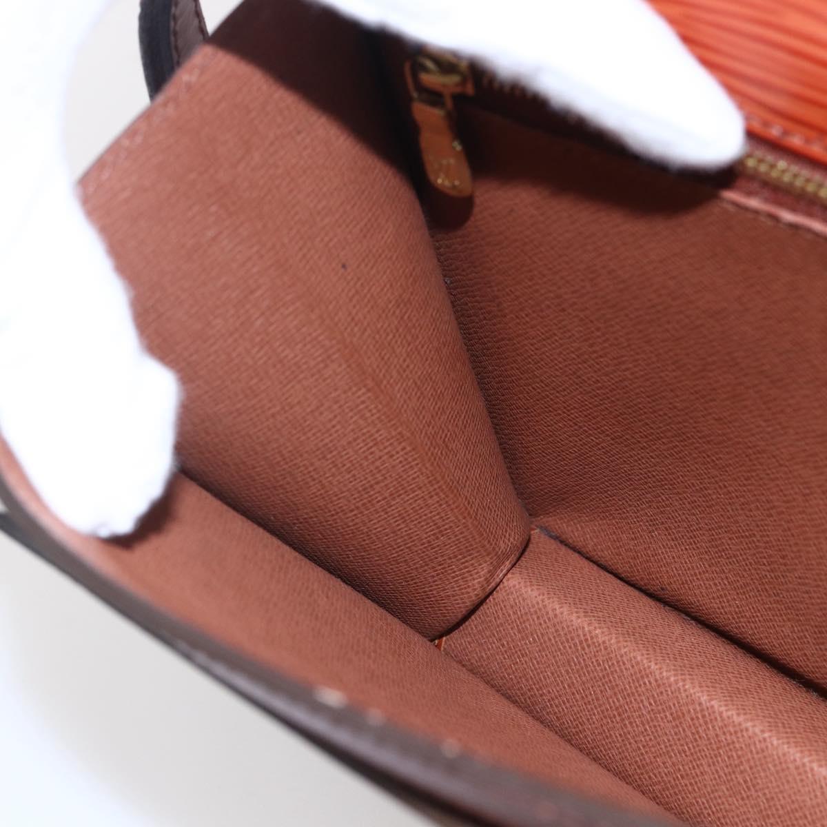 LOUIS VUITTON Epi Serie Dragonne Clutch Bag Kenya Brown M52613 LV Auth th6396