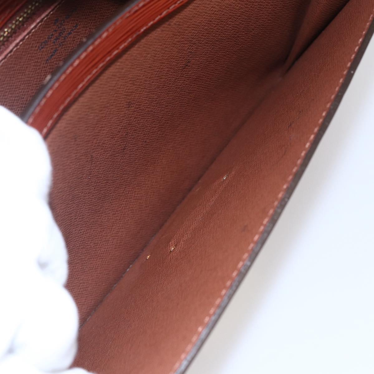 LOUIS VUITTON Epi Serie Dragonne Clutch Bag Kenya Brown M52613 LV Auth th6396