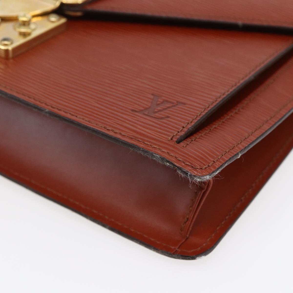 LOUIS VUITTON Epi Serie Dragonne Clutch Bag Kenya Brown M52613 LV Auth th6396