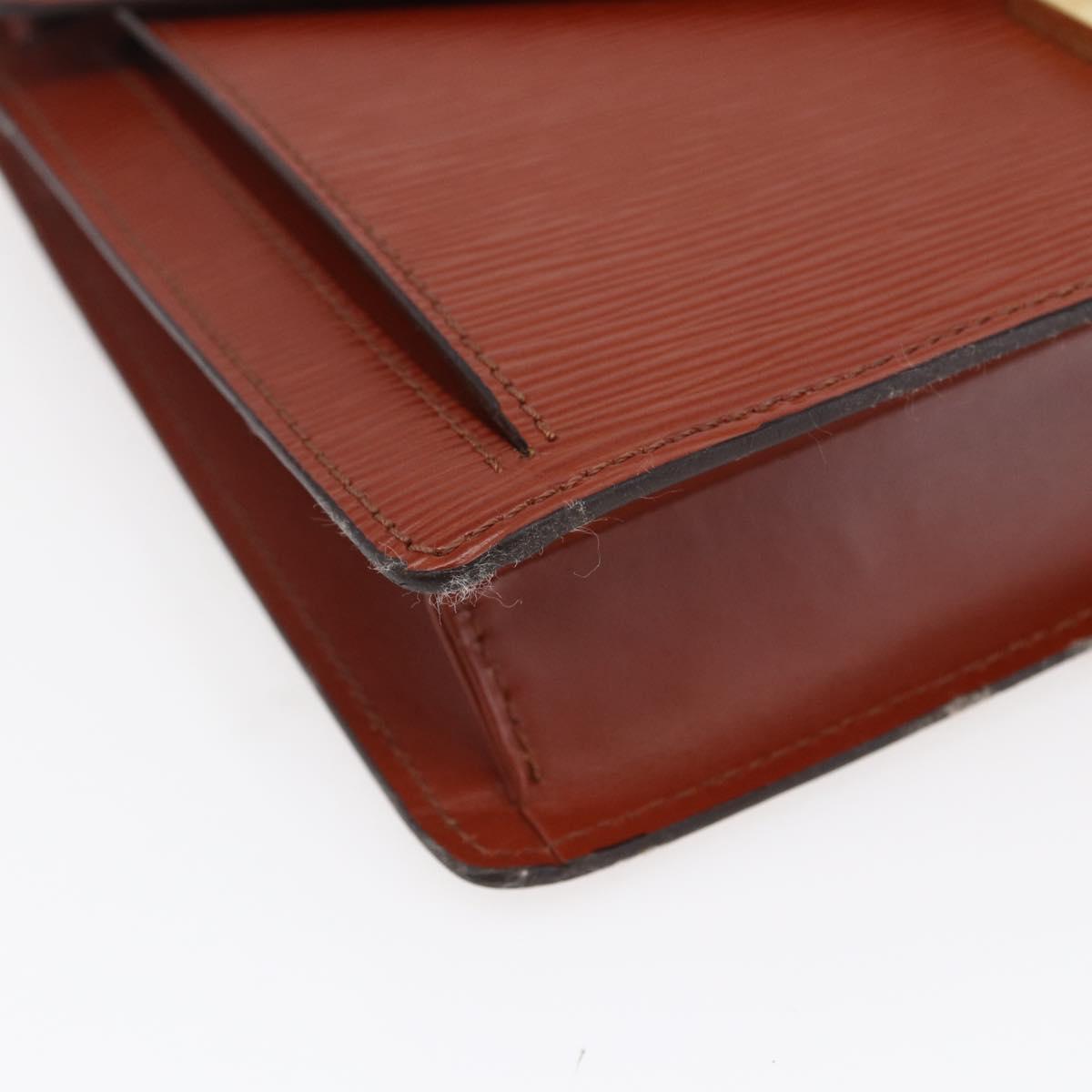 LOUIS VUITTON Epi Serie Dragonne Clutch Bag Kenya Brown M52613 LV Auth th6396