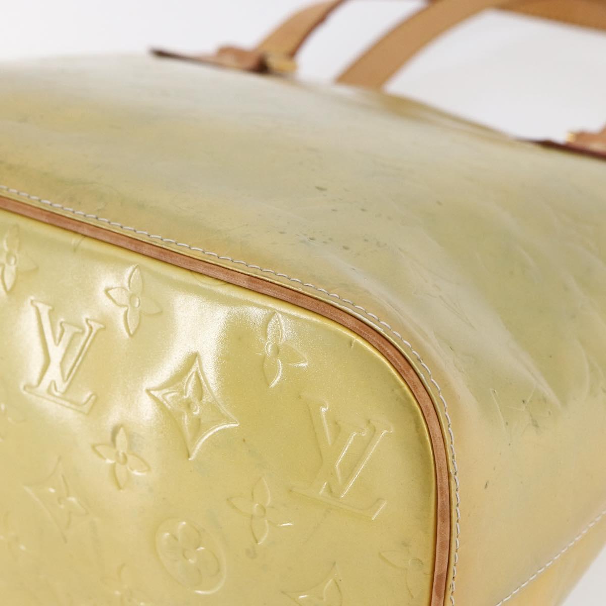 LOUIS VUITTON Monogram Vernis Houston Hand Bag Gris M91053 LV Auth th6399