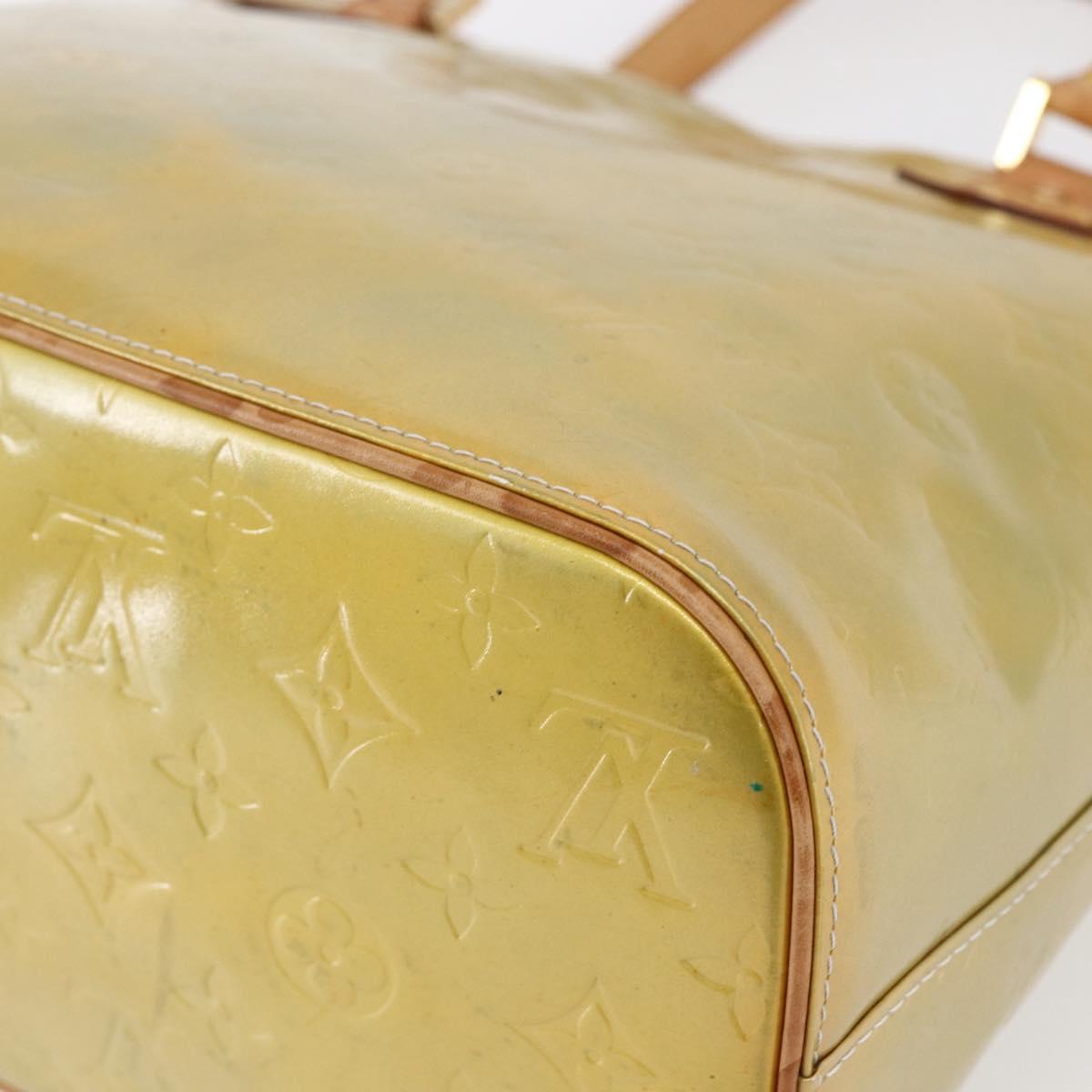 LOUIS VUITTON Monogram Vernis Houston Hand Bag Gris M91053 LV Auth th6399