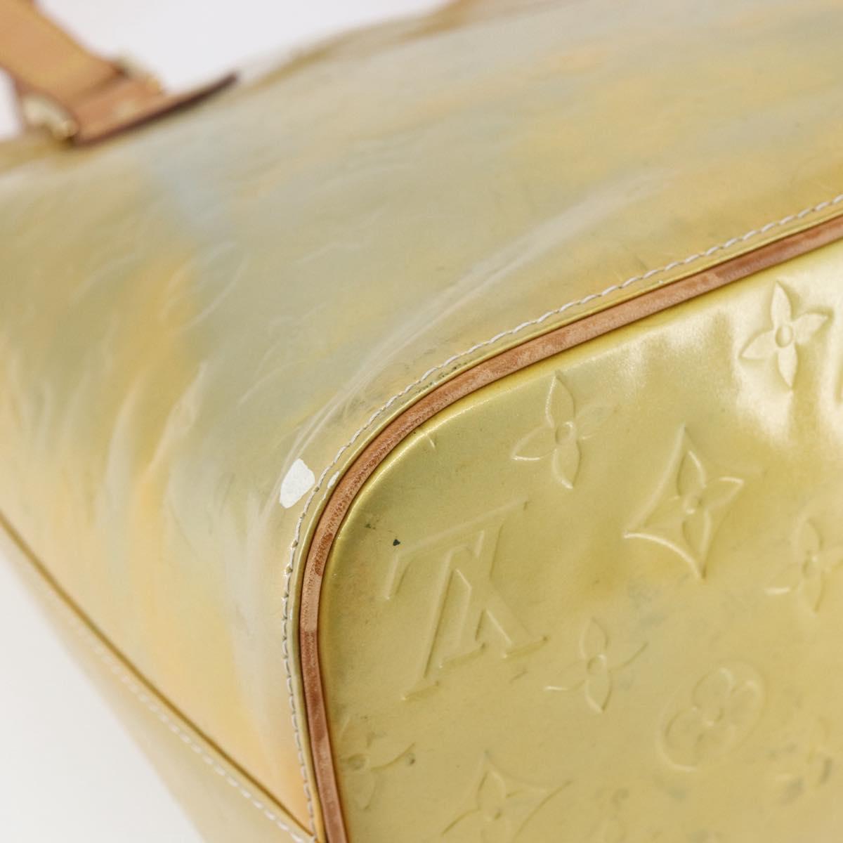 LOUIS VUITTON Monogram Vernis Houston Hand Bag Gris M91053 LV Auth th6399