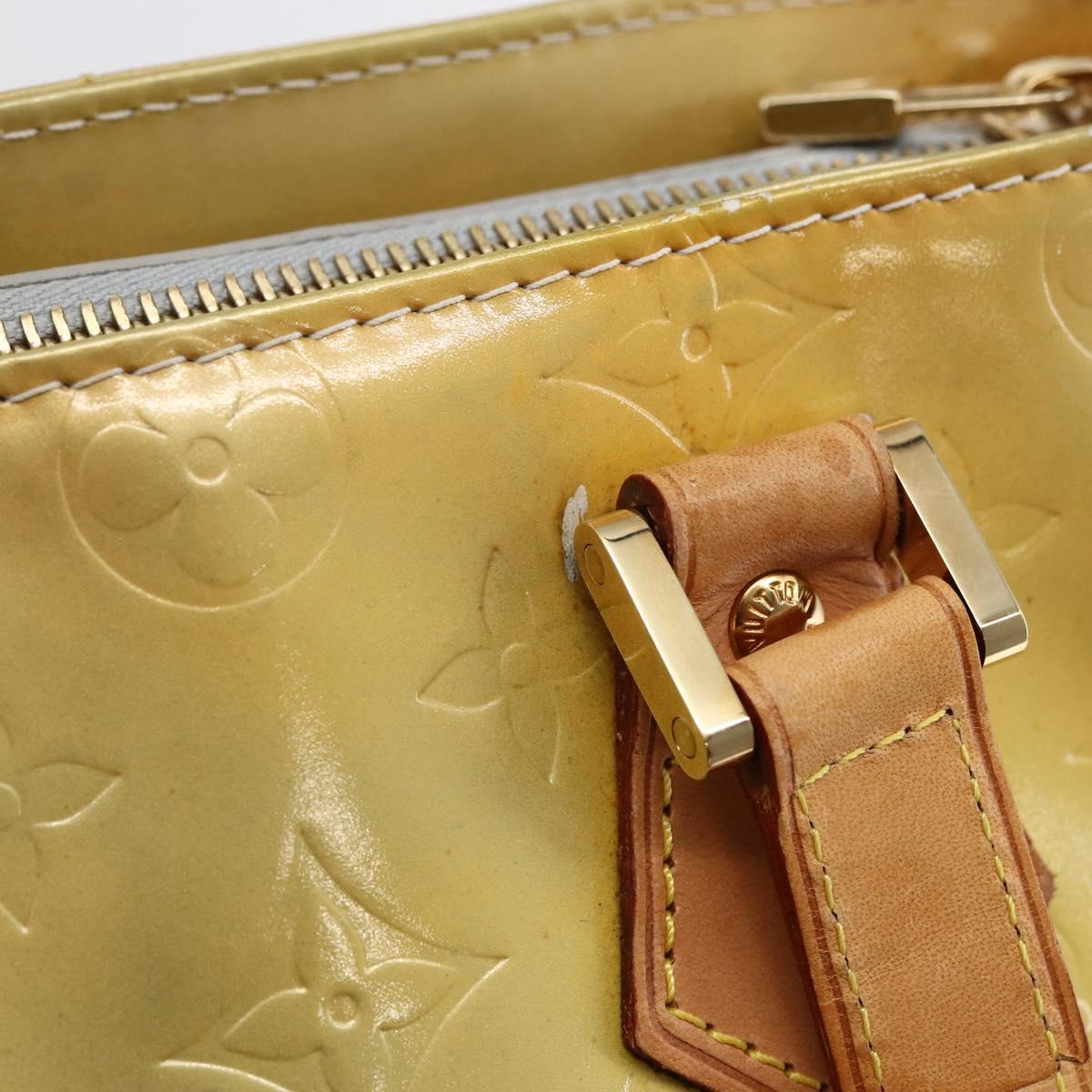 LOUIS VUITTON Monogram Vernis Houston Hand Bag Gris M91053 LV Auth th6399