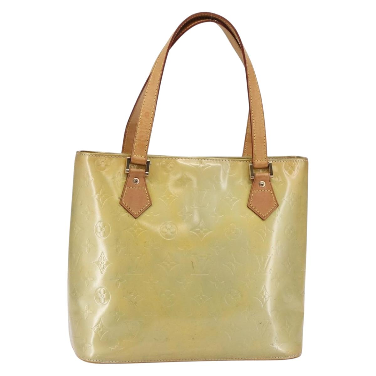 LOUIS VUITTON Monogram Vernis Houston Hand Bag Gris M91053 LV Auth th6399