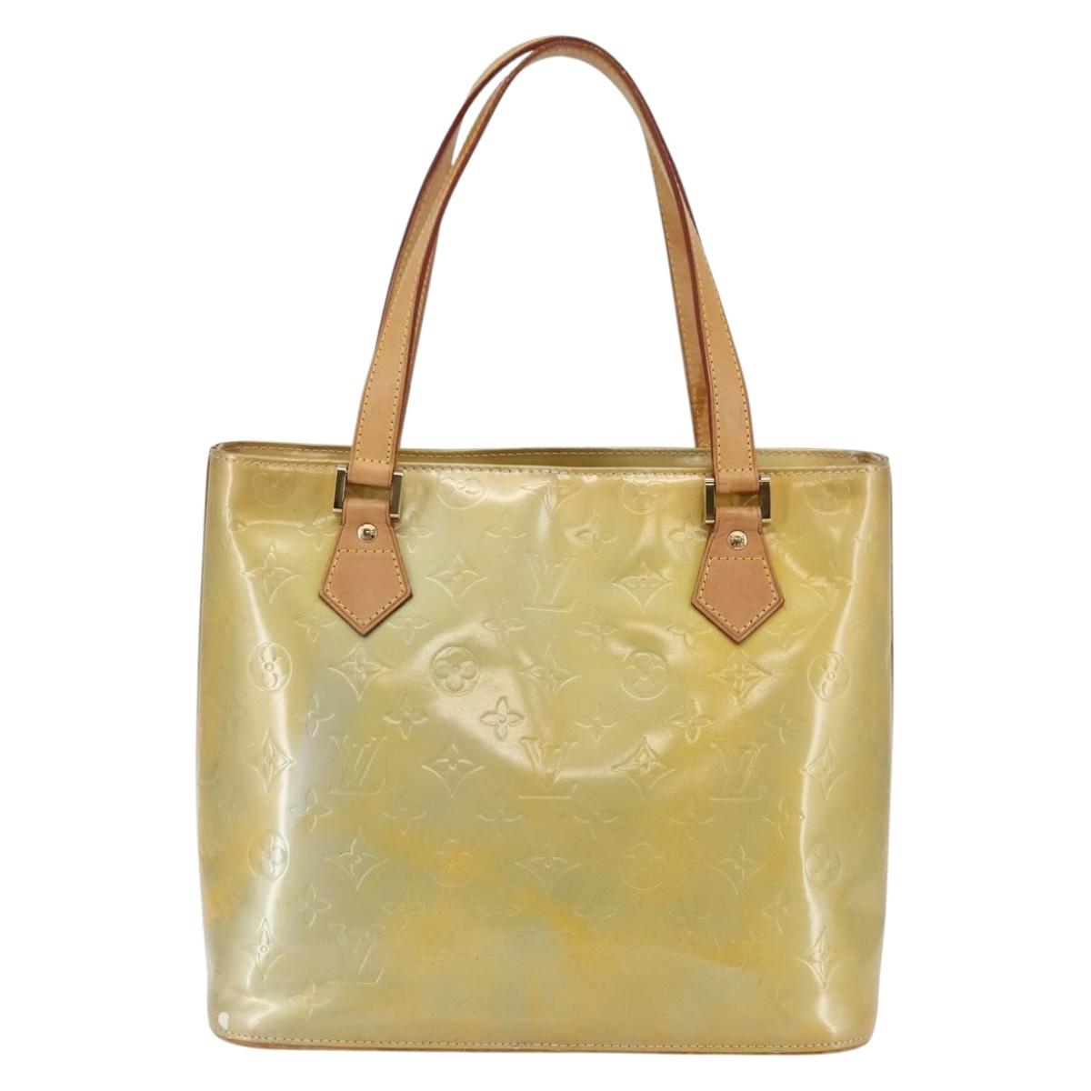 LOUIS VUITTON Monogram Vernis Houston Hand Bag Gris M91053 LV Auth th6399