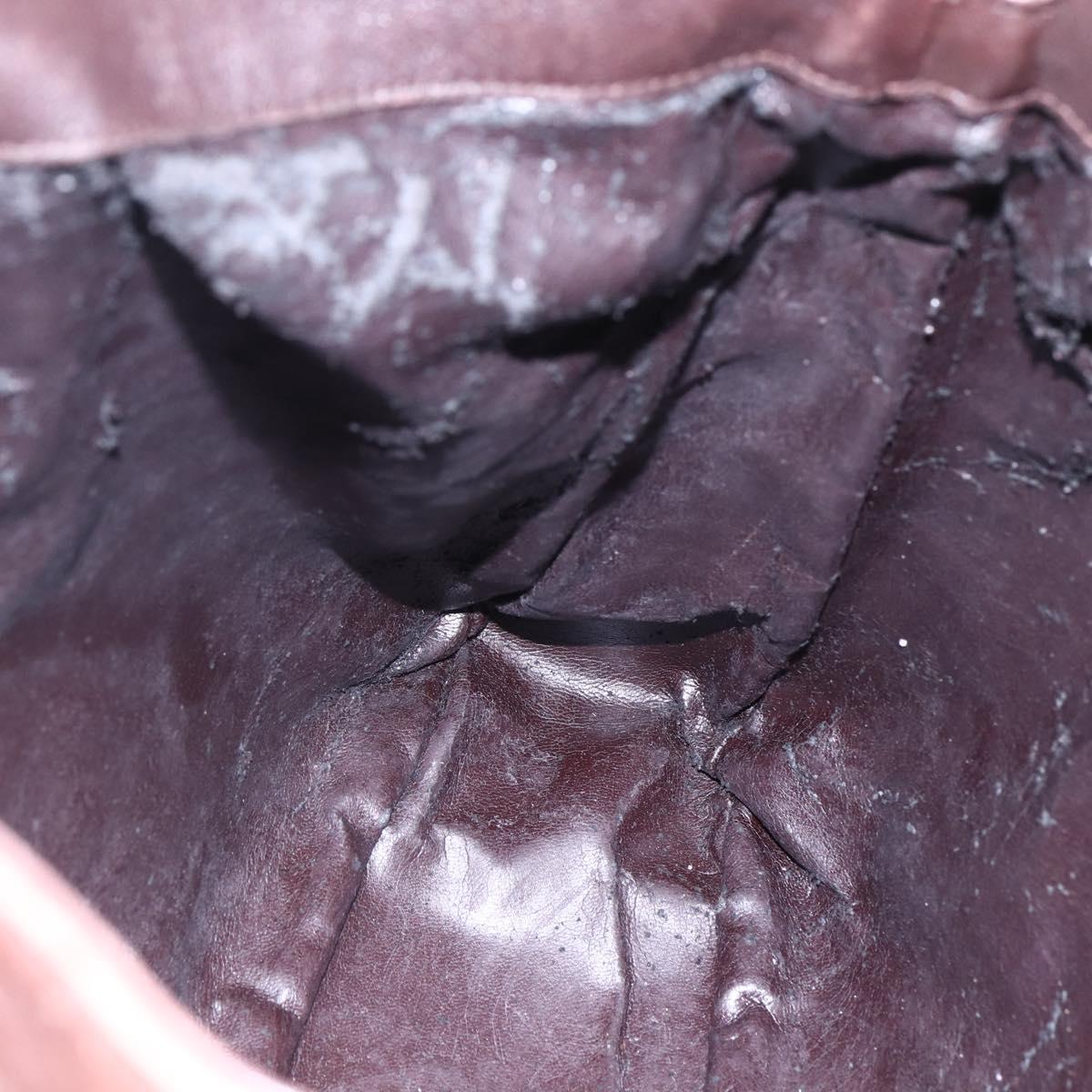 GUCCI Bamboo Shoulder Bag Leather 2way Brown Auth th6404