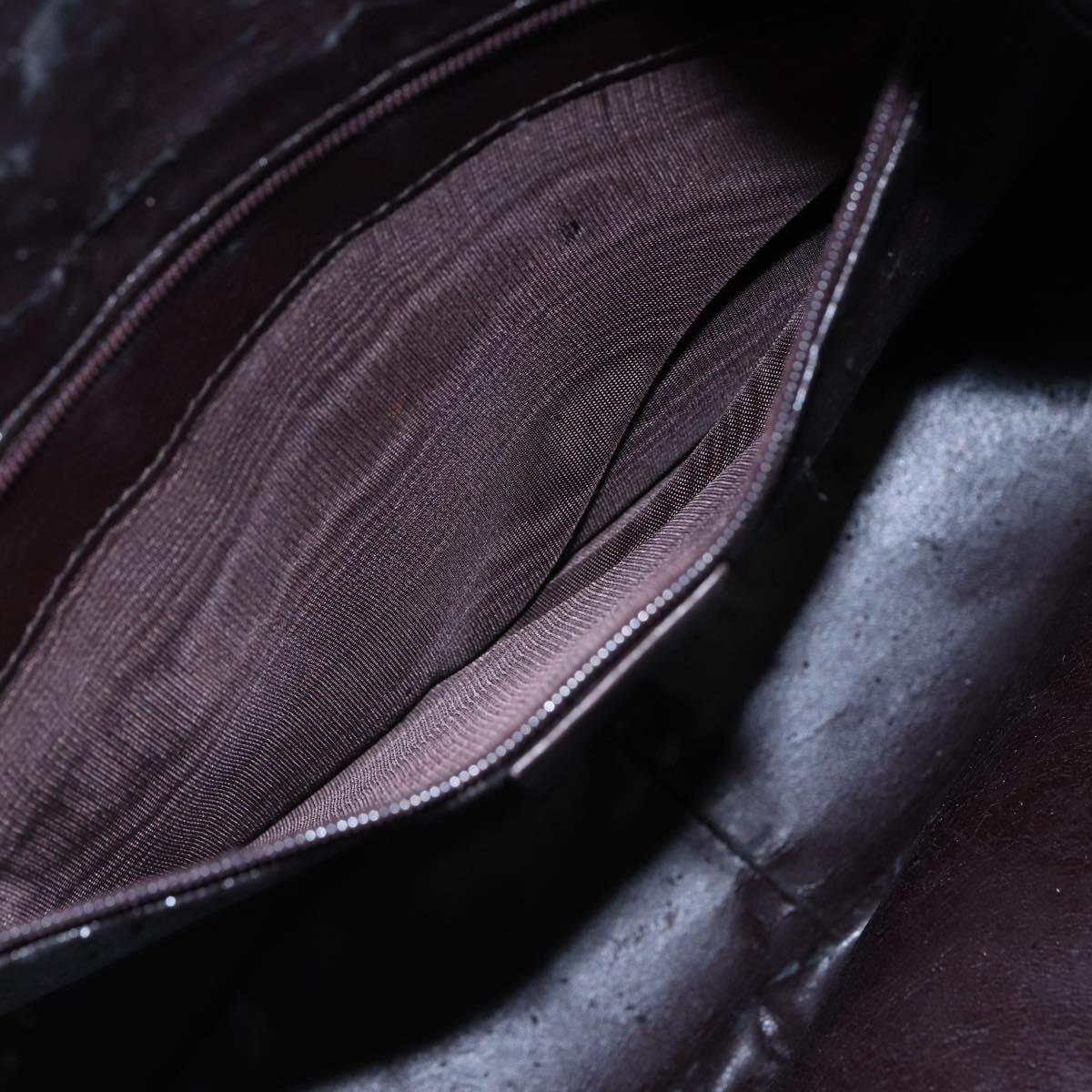 GUCCI Bamboo Shoulder Bag Leather 2way Brown Auth th6404