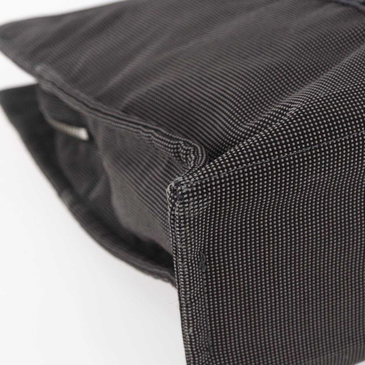 HERMES Her Line MM Hand Bag Canvas Gray Auth th6407