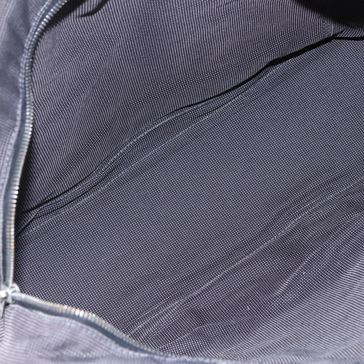 HERMES Her Line MM Hand Bag Canvas Gray Auth th6407