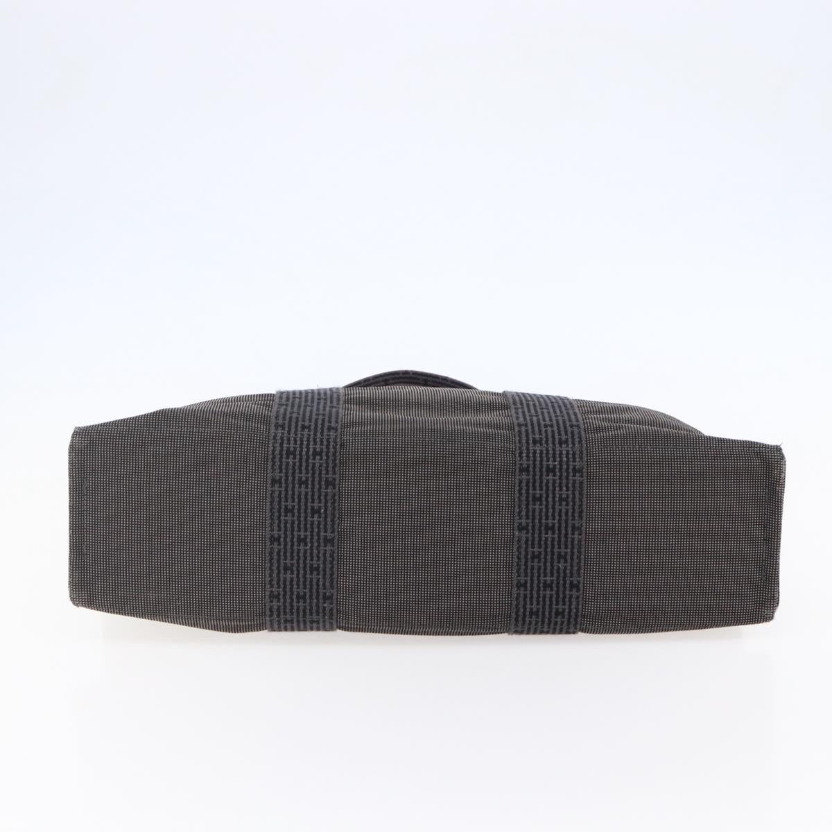 HERMES Her Line MM Hand Bag Canvas Gray Auth th6407